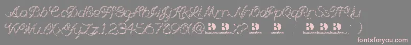fuente Branumcursive – Fuentes Rosadas Sobre Fondo Gris
