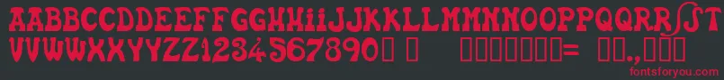 EuskalFontNormal Font – Red Fonts on Black Background