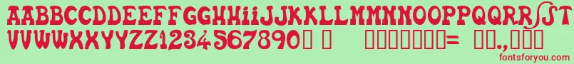 EuskalFontNormal Font – Red Fonts on Green Background