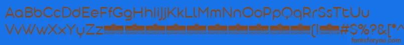 AristotelicaDisplayLightTrial Font – Brown Fonts on Blue Background