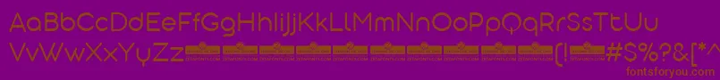Police AristotelicaDisplayLightTrial – polices brunes sur fond violet