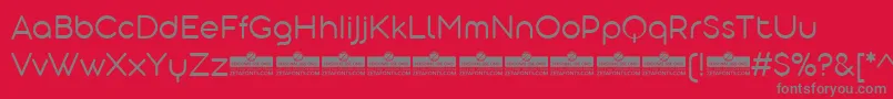 Czcionka AristotelicaDisplayLightTrial – szare czcionki na czerwonym tle