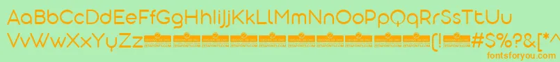 AristotelicaDisplayLightTrial Font – Orange Fonts on Green Background