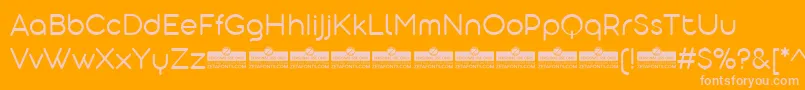 AristotelicaDisplayLightTrial Font – Pink Fonts on Orange Background