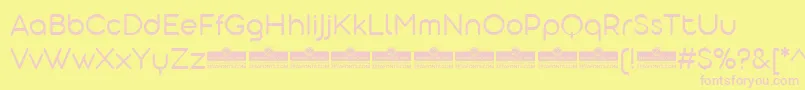 AristotelicaDisplayLightTrial Font – Pink Fonts on Yellow Background