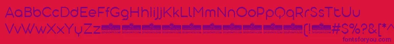 AristotelicaDisplayLightTrial Font – Purple Fonts on Red Background