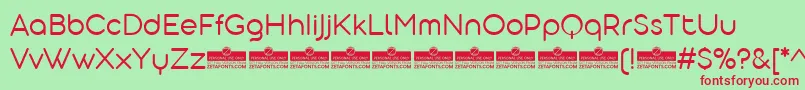 AristotelicaDisplayLightTrial Font – Red Fonts on Green Background