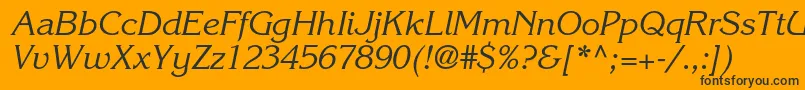KorinnastdKursiv Font – Black Fonts on Orange Background