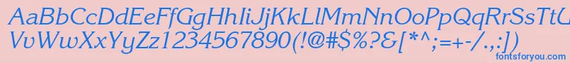 KorinnastdKursiv Font – Blue Fonts on Pink Background
