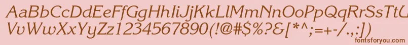 KorinnastdKursiv Font – Brown Fonts on Pink Background