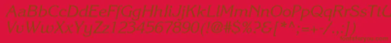 KorinnastdKursiv Font – Brown Fonts on Red Background