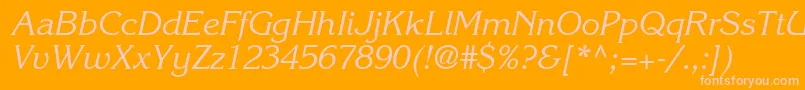 KorinnastdKursiv Font – Pink Fonts on Orange Background