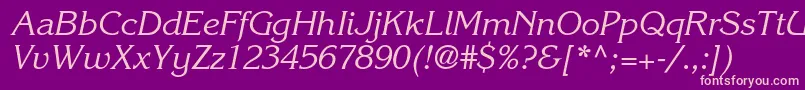 fuente KorinnastdKursiv – Fuentes Rosadas Sobre Fondo Morado