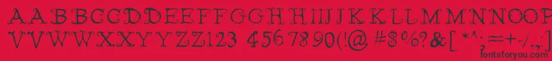 FairiesWearBoots-Schriftart – Schwarze Schriften auf rotem Hintergrund