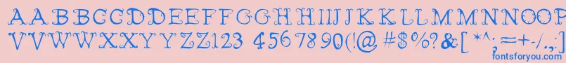 FairiesWearBoots Font – Blue Fonts on Pink Background