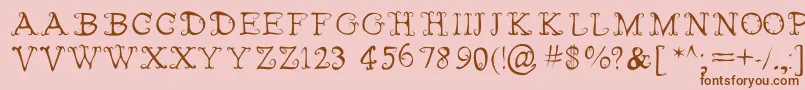 FairiesWearBoots Font – Brown Fonts on Pink Background