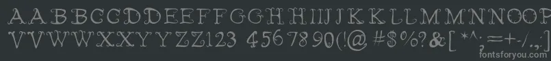 FairiesWearBoots Font – Gray Fonts on Black Background