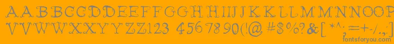 FairiesWearBoots Font – Gray Fonts on Orange Background