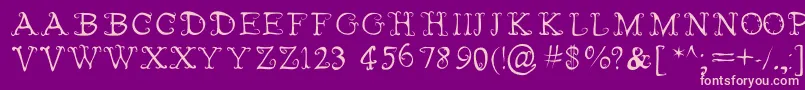 FairiesWearBoots Font – Pink Fonts on Purple Background