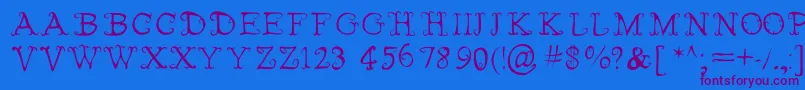 FairiesWearBoots Font – Purple Fonts on Blue Background