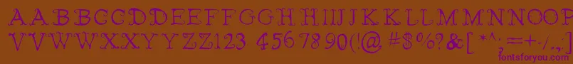 FairiesWearBoots Font – Purple Fonts on Brown Background