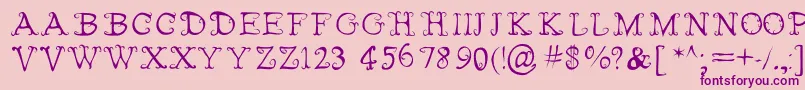 FairiesWearBoots Font – Purple Fonts on Pink Background