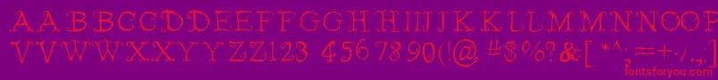 FairiesWearBoots Font – Red Fonts on Purple Background