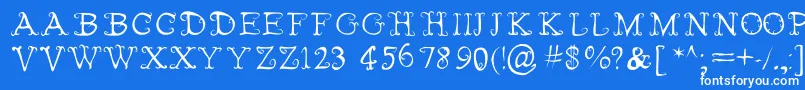 FairiesWearBoots Font – White Fonts on Blue Background