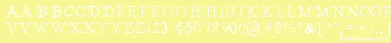 FairiesWearBoots Font – White Fonts on Yellow Background