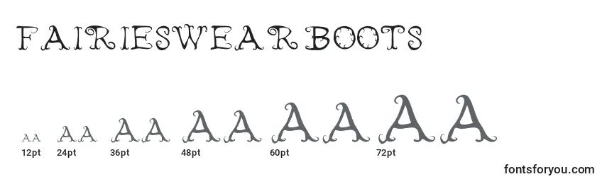 FairiesWearBoots Font Sizes