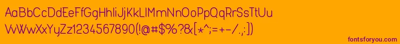 Fashr954 Font – Purple Fonts on Orange Background