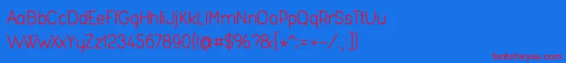 Fashr954 Font – Red Fonts on Blue Background