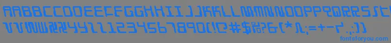 DroidLoverLeftalic Font – Blue Fonts on Gray Background