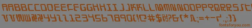 DroidLoverLeftalic Font – Brown Fonts on Gray Background