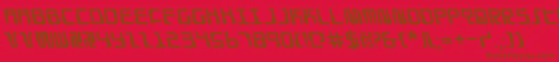 DroidLoverLeftalic Font – Brown Fonts on Red Background