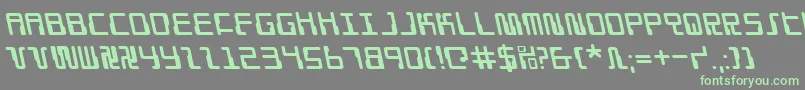 Fonte DroidLoverLeftalic – fontes verdes em um fundo cinza