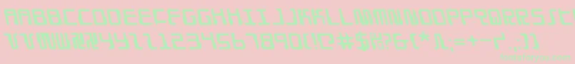 DroidLoverLeftalic Font – Green Fonts on Pink Background