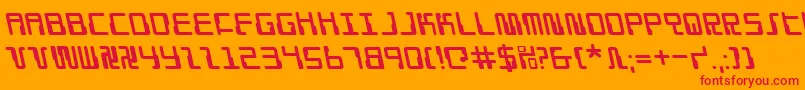 fuente DroidLoverLeftalic – Fuentes Rojas Sobre Fondo Naranja