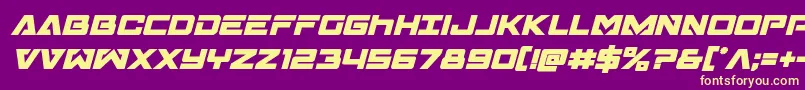 Transamericaboldital Font – Yellow Fonts on Purple Background