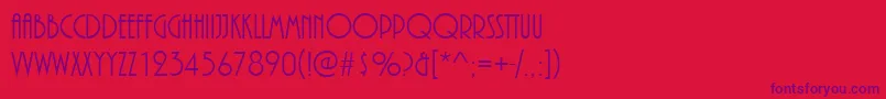 PizzicatoRegular Font – Purple Fonts on Red Background