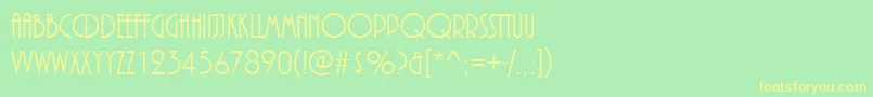 PizzicatoRegular Font – Yellow Fonts on Green Background