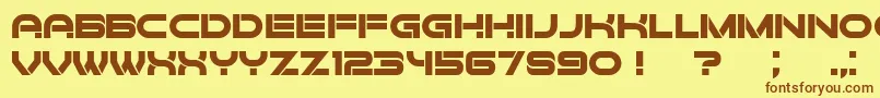 Forvertz Font – Brown Fonts on Yellow Background