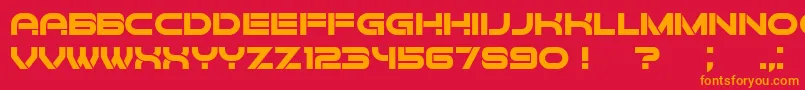 Forvertz Font – Orange Fonts on Red Background