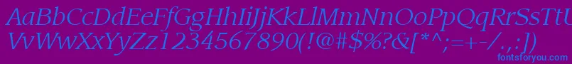 fuente ItcLeawoodLtBookItalic – Fuentes Azules Sobre Fondo Morado