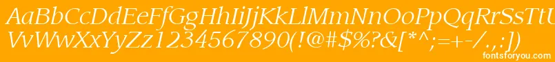 ItcLeawoodLtBookItalic Font – White Fonts on Orange Background