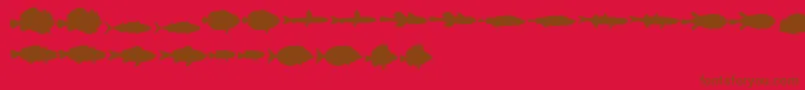 Шрифт LeFish – коричневые шрифты на красном фоне