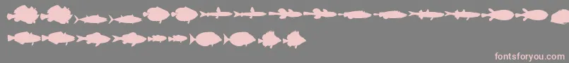Czcionka LeFish – różowe czcionki na szarym tle