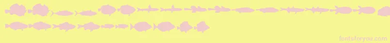 LeFish Font – Pink Fonts on Yellow Background