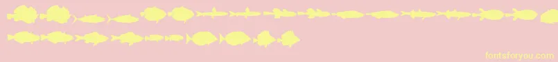 LeFish Font – Yellow Fonts on Pink Background