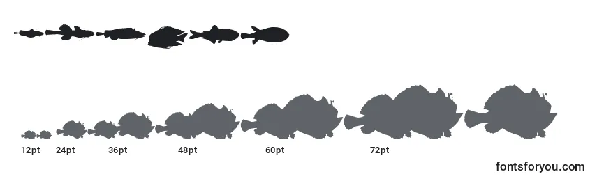 Größen der Schriftart LeFish